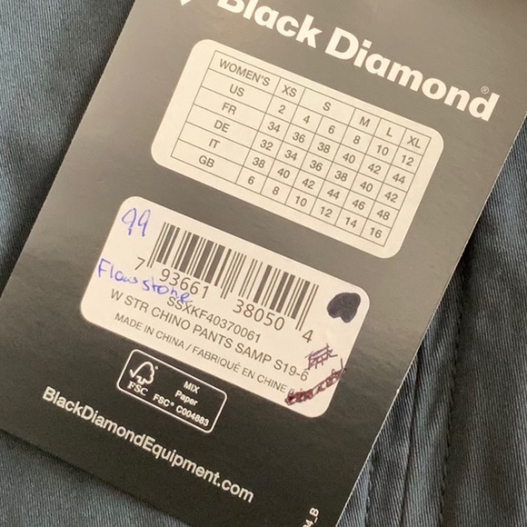 Black Diamond FLOWSTONE CHINO PANT: blue/grey - Picture 13 of 14